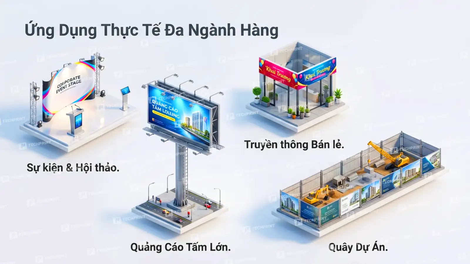Hình ảnh minh hoạ ứng dụng thực tế in bạt hiflex